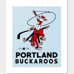 Throwback Portland Buckaroos Hockey Posters and Art